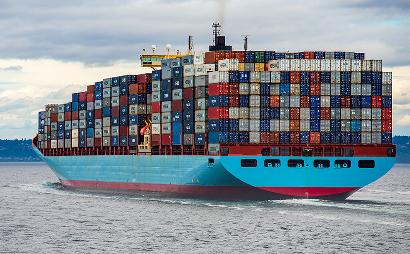 Container in transport